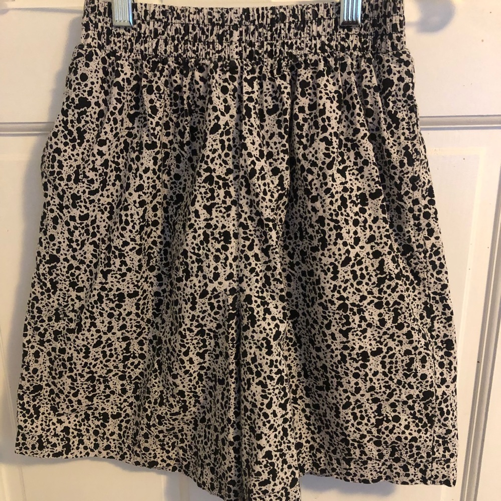 Black & White Paint Splatter 90s Shorts